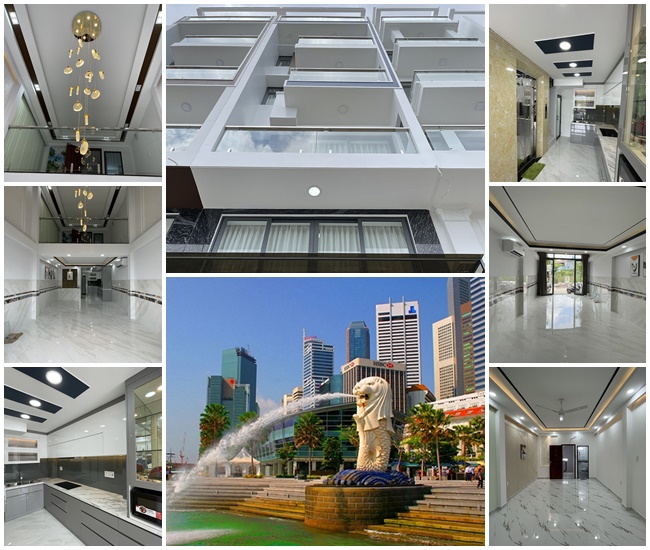 XEM VIDEO Tuyệt phẩm 4 lầu thiết kế Merlion Singapore đẹp lung linh, có thang máy hẻm ôtô khu VIP Lạc Long Quân